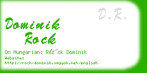 dominik rock business card